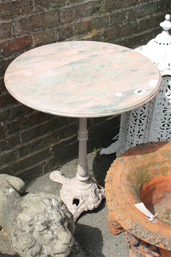 Cast iron circular pub table